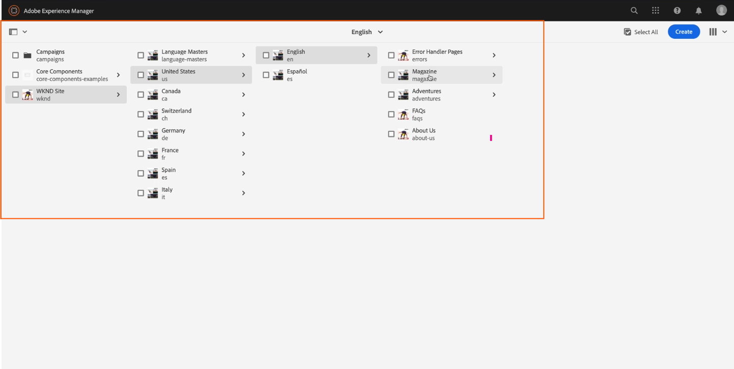 View content in AEM Cloud instance