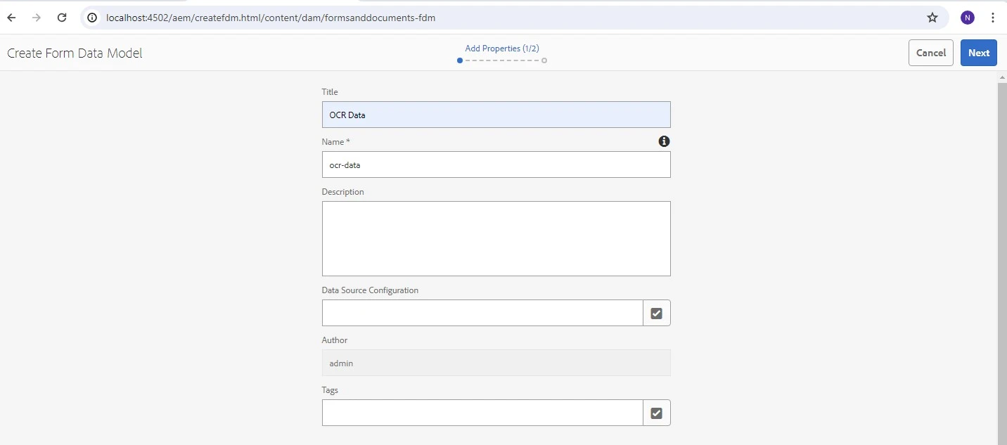 Form Data Model